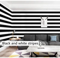 pvc black and white striped wallpaper self adhesive waterproof wall sticker living room bedroom background wall decorative film