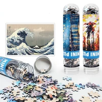 150pcs mini test tube jigsaw puzzle decompression toys van gogh oil painting puzzle for aldult family game educational toys
