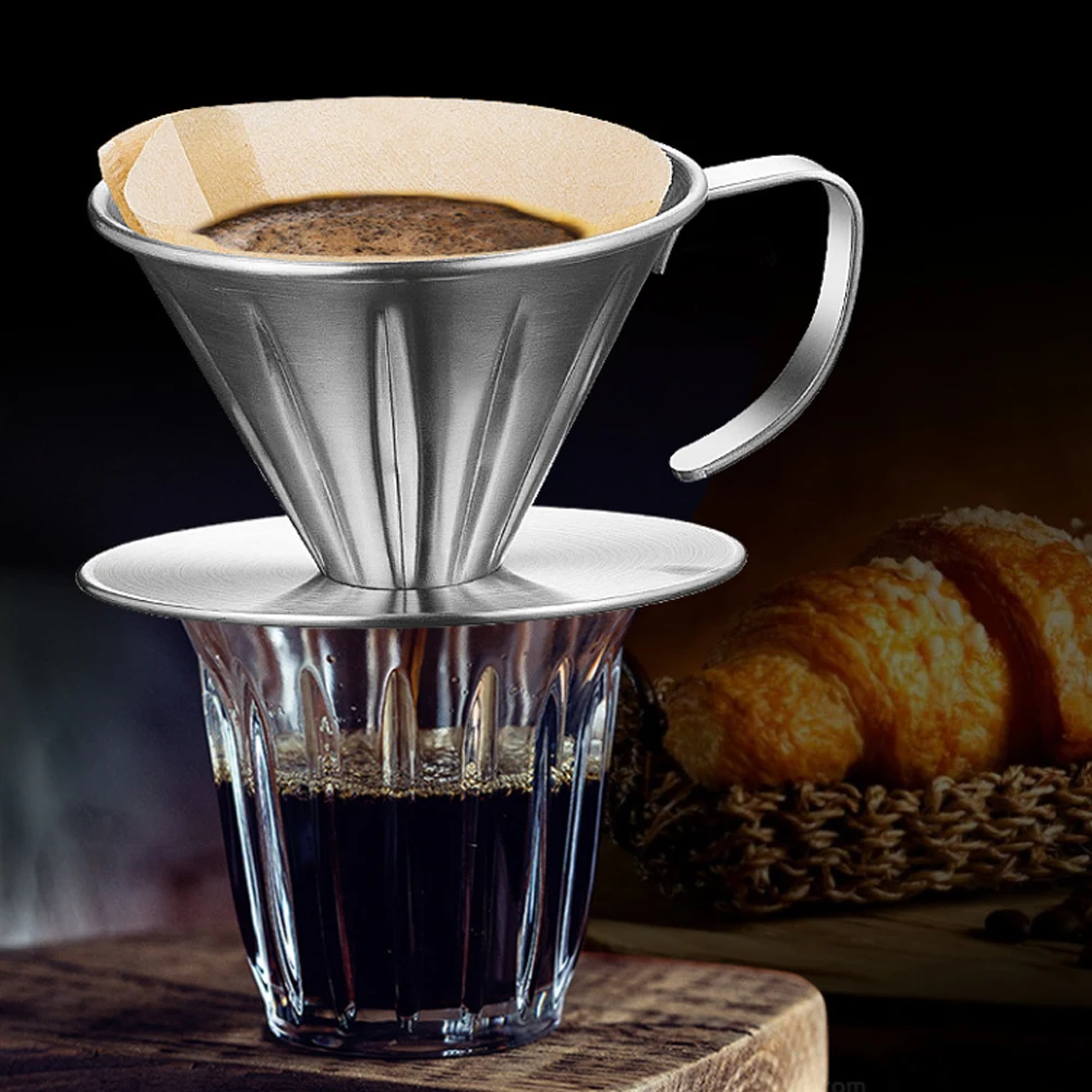

Stainless Steel Coffee Dripper Cone Coffee Drip Filter Cup Durable And Easy Cleaning Funnel Design Permanent Pour Over