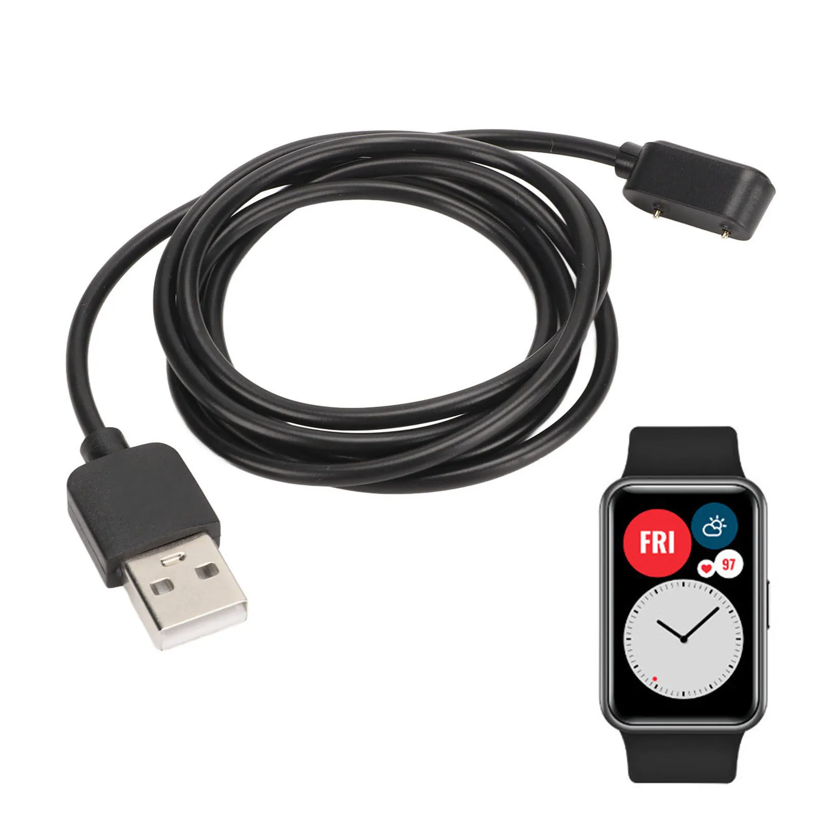Зарядное устройство для смарт-часов, Портативный USB-кабель для зарядки Huawei 6, 7, Band 6, 7, Honor 6 ES, Watch, черный, белый