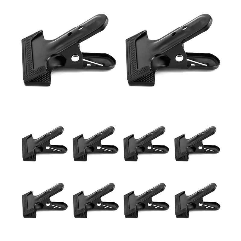 

10 Pcs 4 1/4 Inch Heavy Duty Metal Backdrop Support Clamps Desktop Board Clips For Photo Studio Backdrops Woodworking