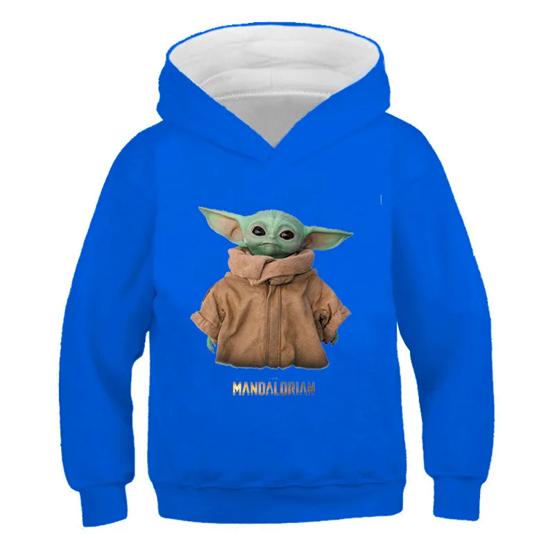 2022 Детские хлопковые толстовки Yoda детские топы с капюшоном и длинными рукавами