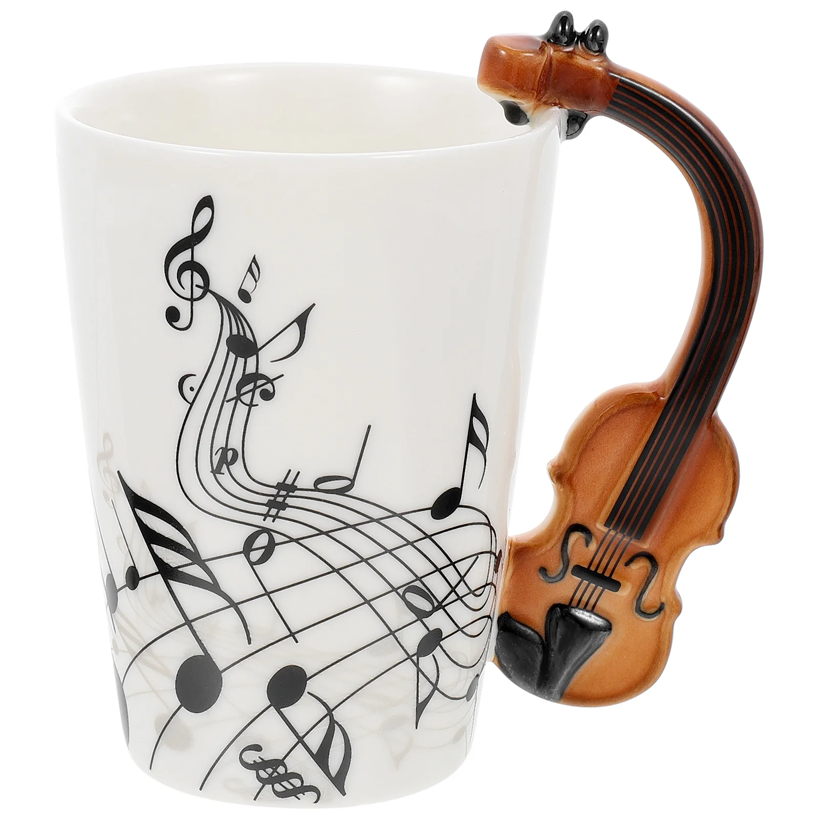 

Espresso Ground Coffee Ceramic Mug Drinking Cup Delicate Water Milk Multipurpose Musical Instrument Designed Holder