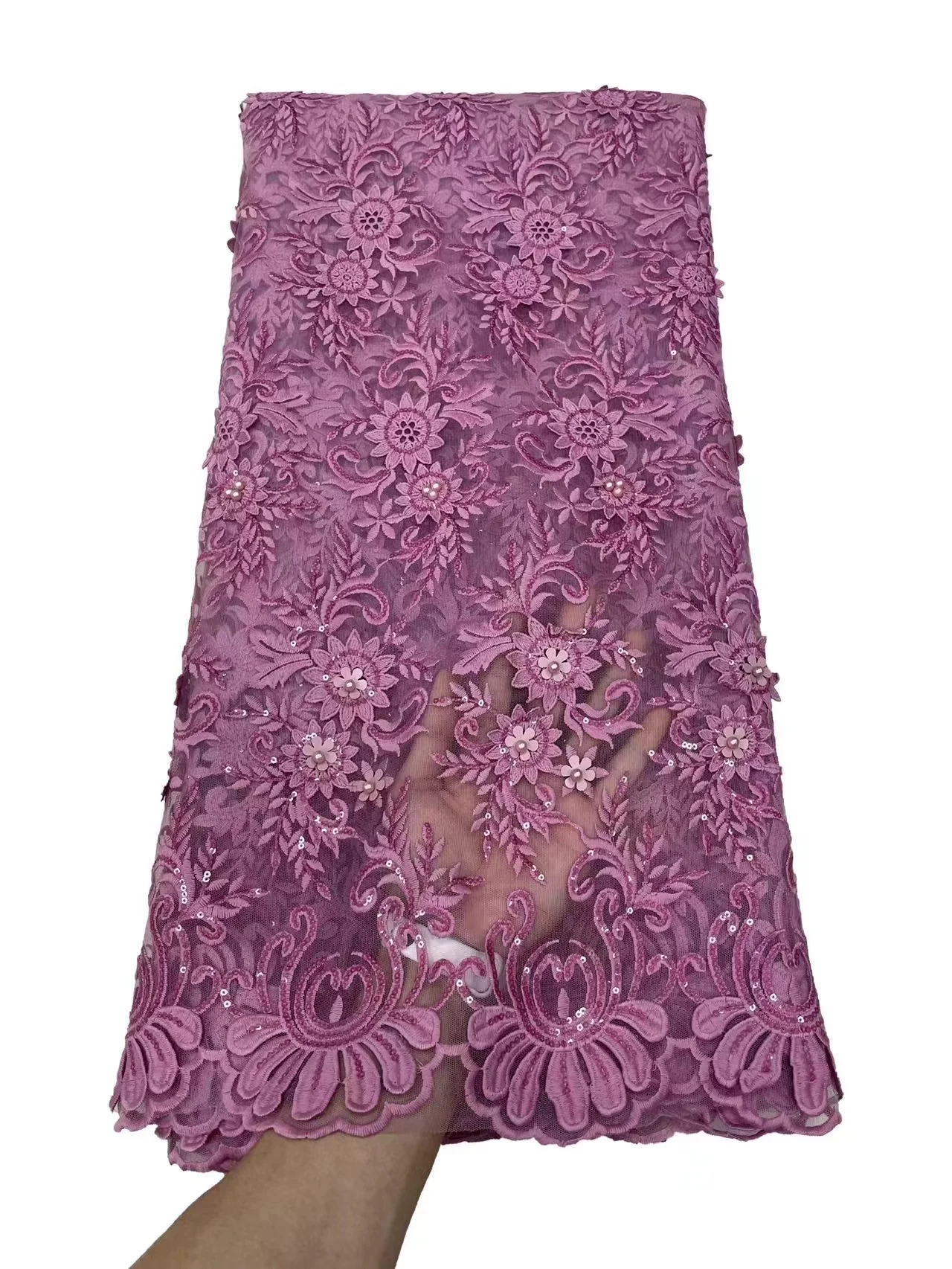 Модная африканская кружевная ткань с блестками 2022 Высококачественная вышивка