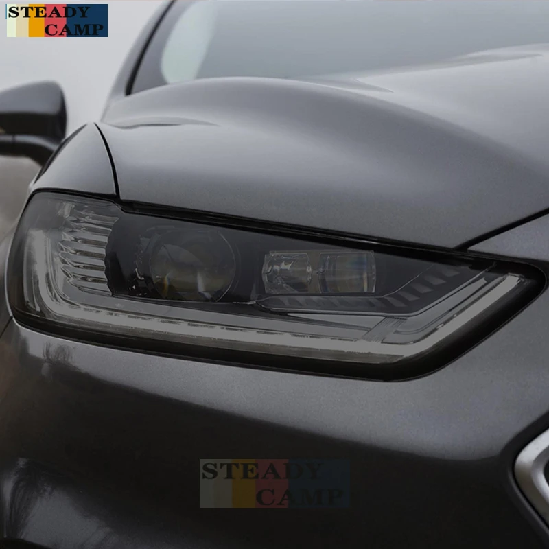 

Защитная пленка для автомобильной фары, дымчато-черный оттенок, Виниловая наклейка из ТПУ для Ford Ranger T6 F150 Focus MK4 Mondeo Explorer Mustang