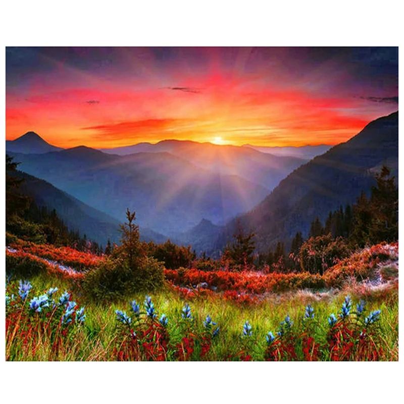 

Набор для алмазной живописи для взрослых и детей, Алмазный драгоценный камень, искусство, Похожие бусины, украшение для дома, подарок-Закат