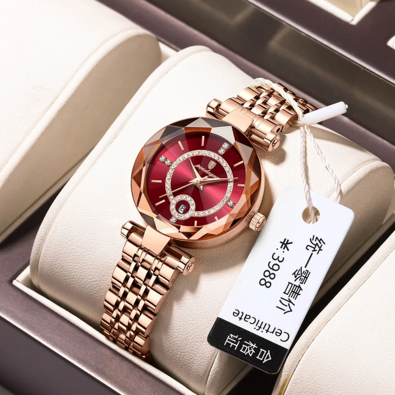 

Швейцарские роскошные водонепроницаемые ультратонкие женские часы из нержавеющей стали, новые стильные роскошные кварцевые модные деловые простые наручные часы для женщин