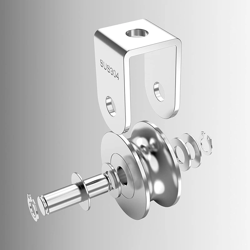 Ролик шкив U 304 из нержавеющей стали двойной рифленый ролик повышенной прочности