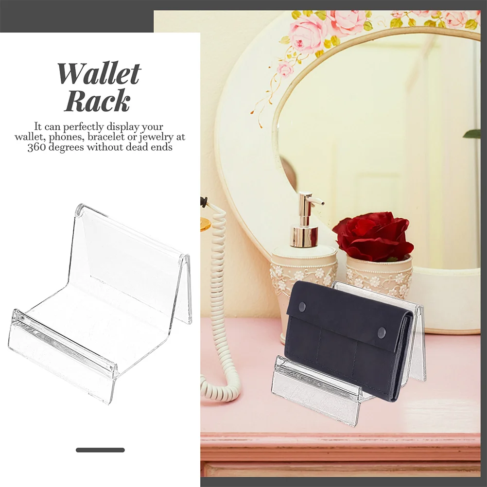 10 шт. прозрачная подставка для дисплея полка кошелька стеллаж хранения