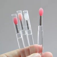 1pcs portable silicone lip applicator brush makeup brushes lipstick brush with cover lip brush cosmetic beauty make up tools