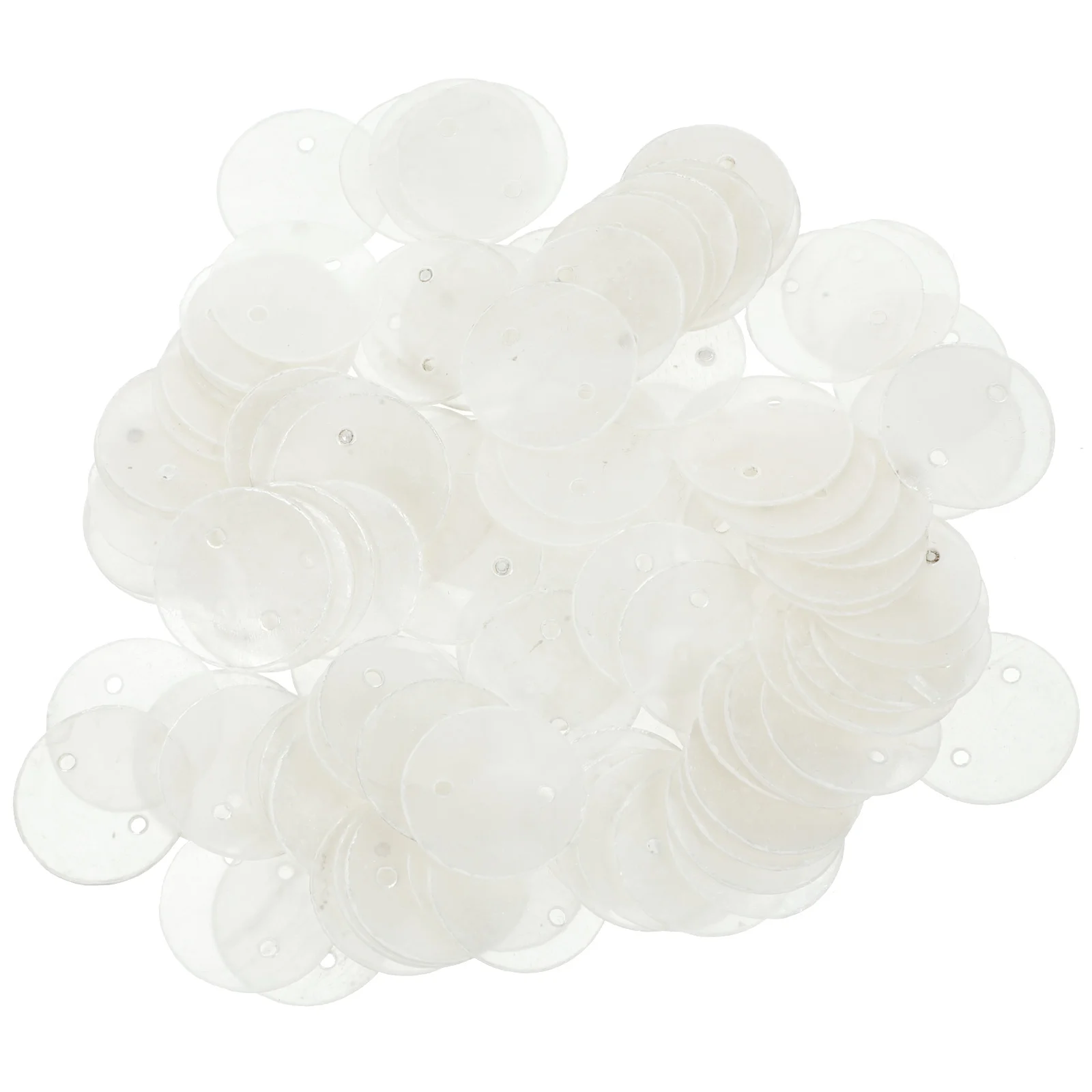 

100 Pcs Flat Round Shells Beads Handmade Decorative Accessories Natural Charms DIY Project Earring Embellishment Props