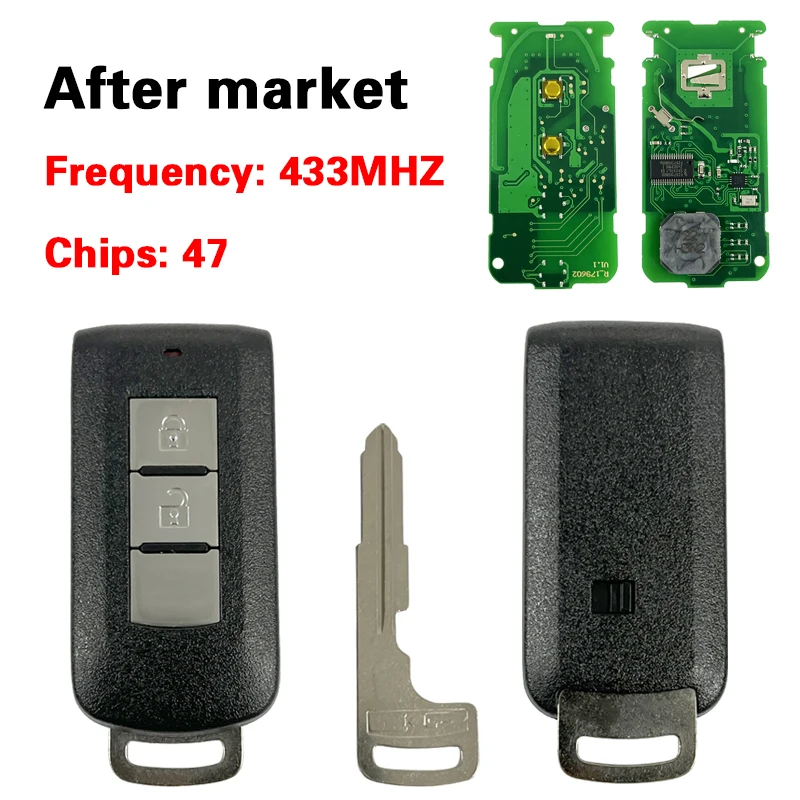 

CN011011 для Mitsubishi L200, Montero 2015 + Pajero Sport 2017 + Smart Key, 2 кнопки, GHR-M004 (корпус) GHR-M003 (доска) HITAG3