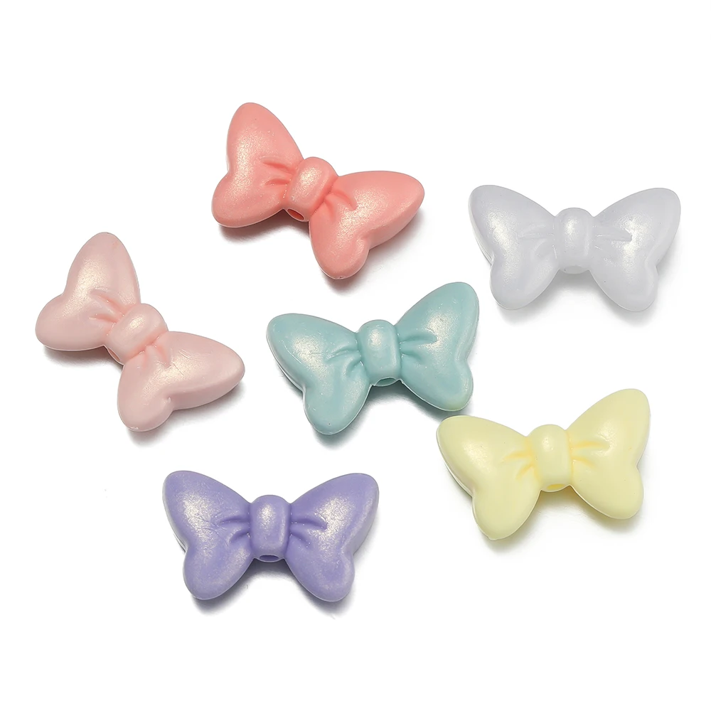 20 шт. акриловые бусины в форме банта очаровательные бусины-разделители для