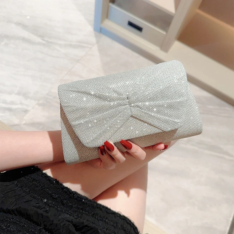 Модная вечерняя сумка через плечо для женщин блестящая банкетная клатчи сумки Ins