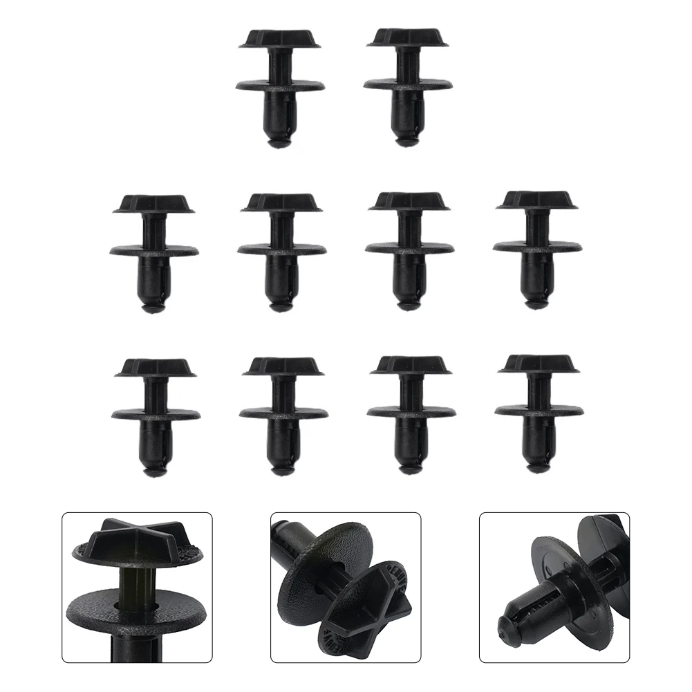 

For Range Rover Discovery Air Intake Parts Clips Direct Replacement Good Effect Practical 10 Pcs/Set Black Accessories Plastic