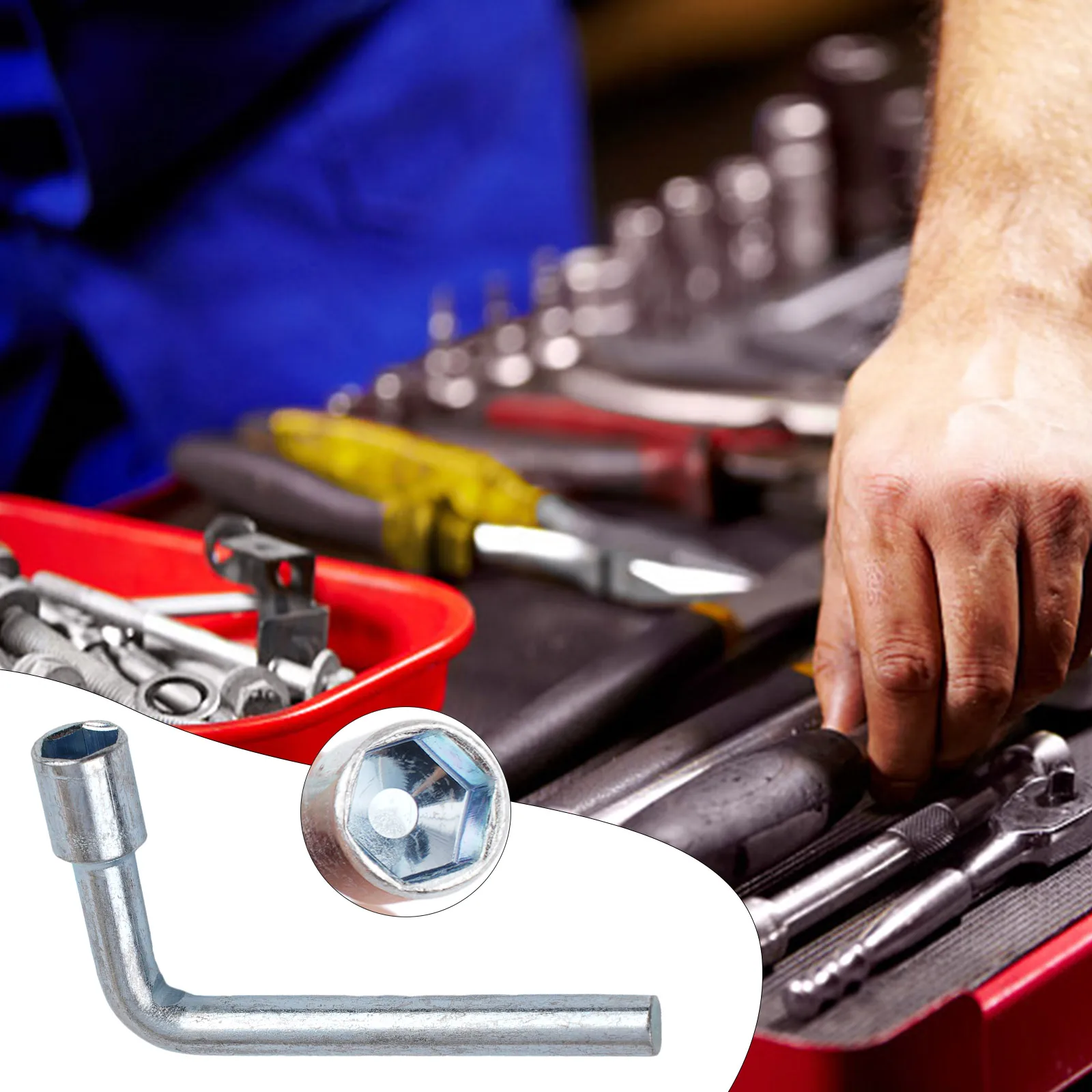 Шестигранный торцевой ключ из хромованадиевой стали. Высокая прочность и