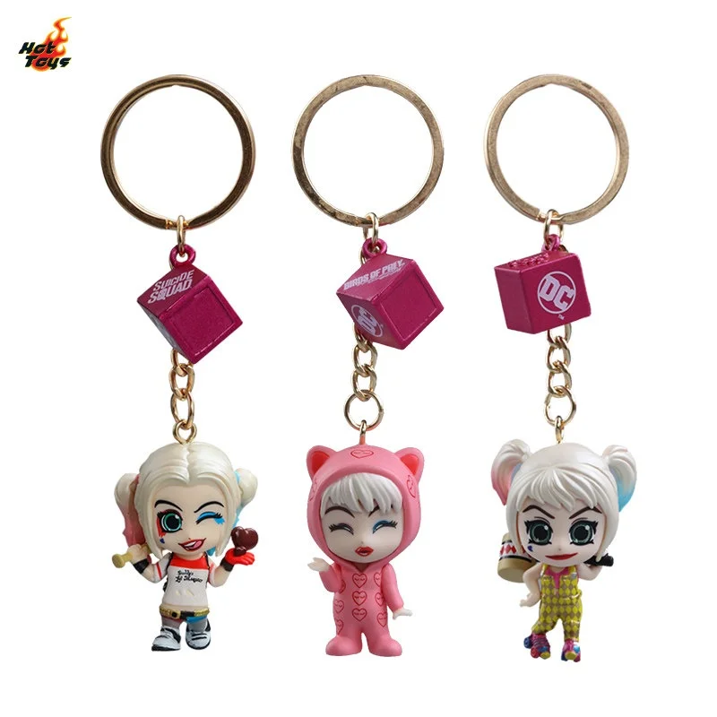 Фото Коллекционная мини-фигурка-брелок HotToys Harley Quinn Cosbaby, серия Birds Of Prey Suicide Squad, DC Comics, аксессуар для сумки, для фанатов фильмов №2