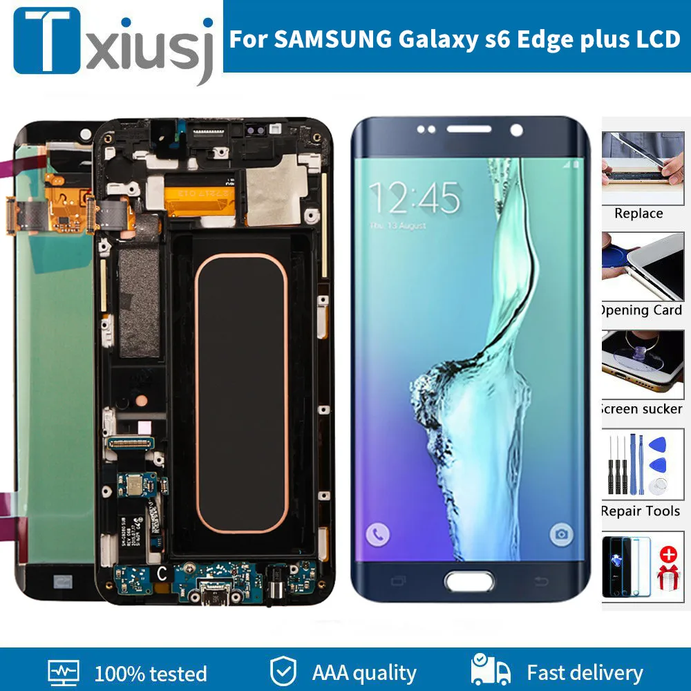 

100% Original Super AMOLED LCD For SAMSUNG Galaxy S6 Edge Plus LCD Display G928 G928F Touch Screen Digitizer Assembly