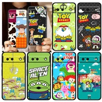 toy story disney for google pixel 7 6 6a 5 4 5a 4a xl pro 5g silicone shockproof soft tpu black phone case cover coque capa