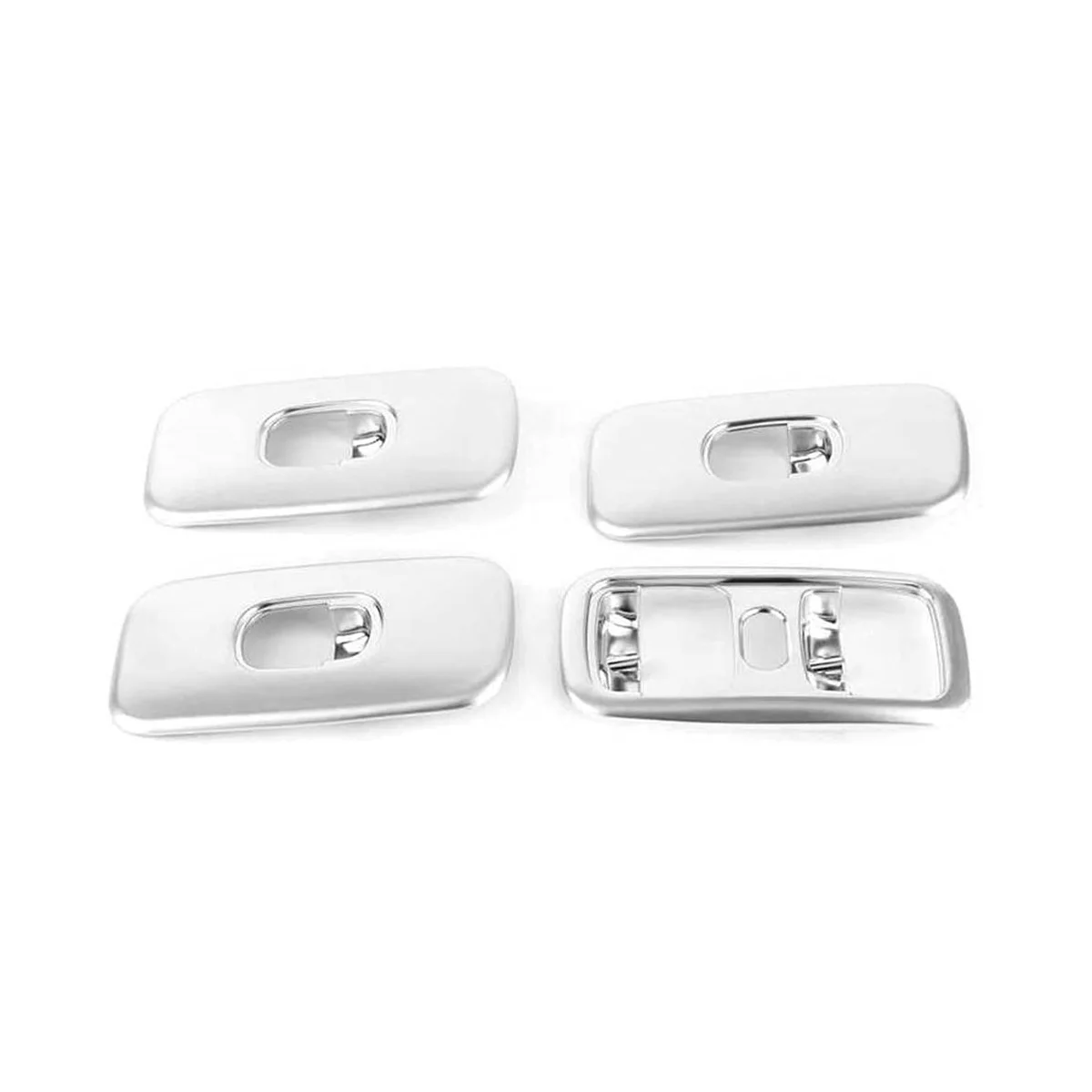 

4Pcs Silver Window Lift Switch Cover Decoration Trim for Mercedes Benz G Class W463 G500 2007-2010