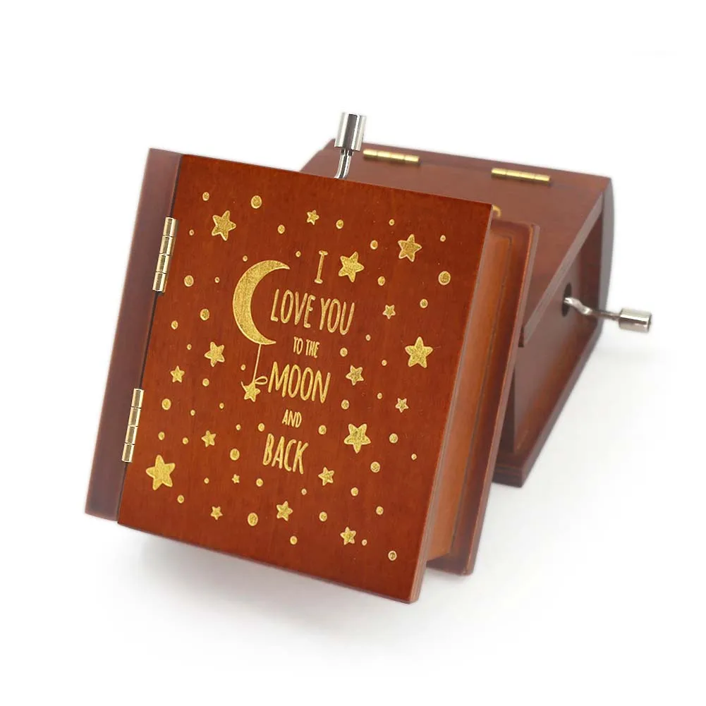 Музыкальная шкатулка SOFTALK FLY me to the moon деревянная книга подарок на день рождения