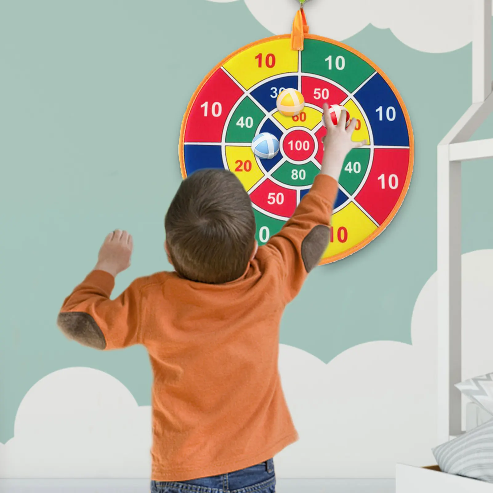 

14 inch Magnetic Dart Board Set Safe Dart Game for Kids Wonderful Boy Toys Gift Indoor Outdoor Game with 12 Darts Double Sided