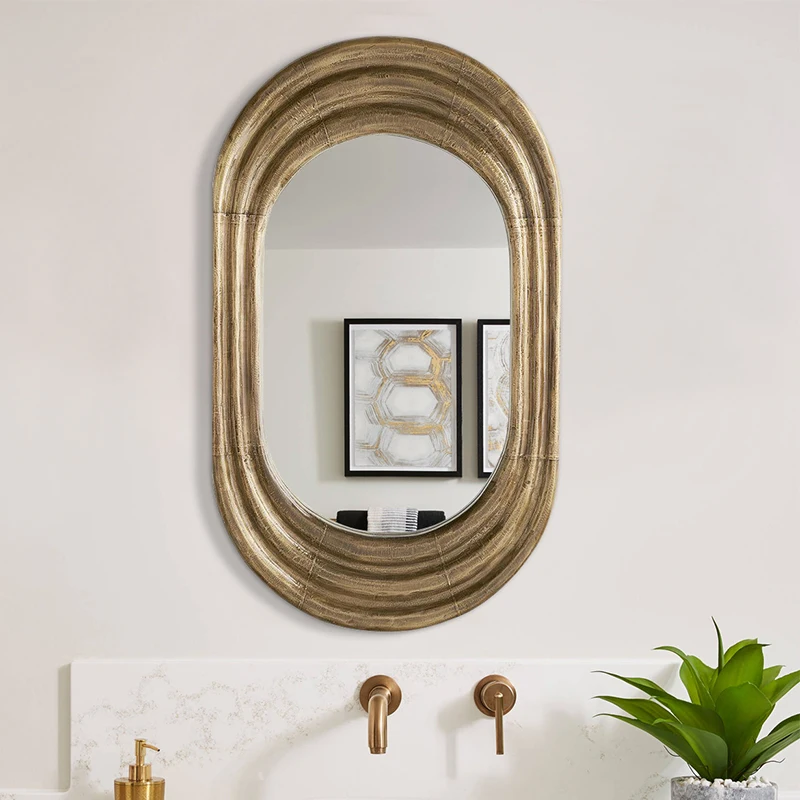 

Wall Vintage Decorative Mirror Aesthetic Vanity Shower Decorative Mirror Bedroom Espejo Pared Home Decoration Luxury YY50DM