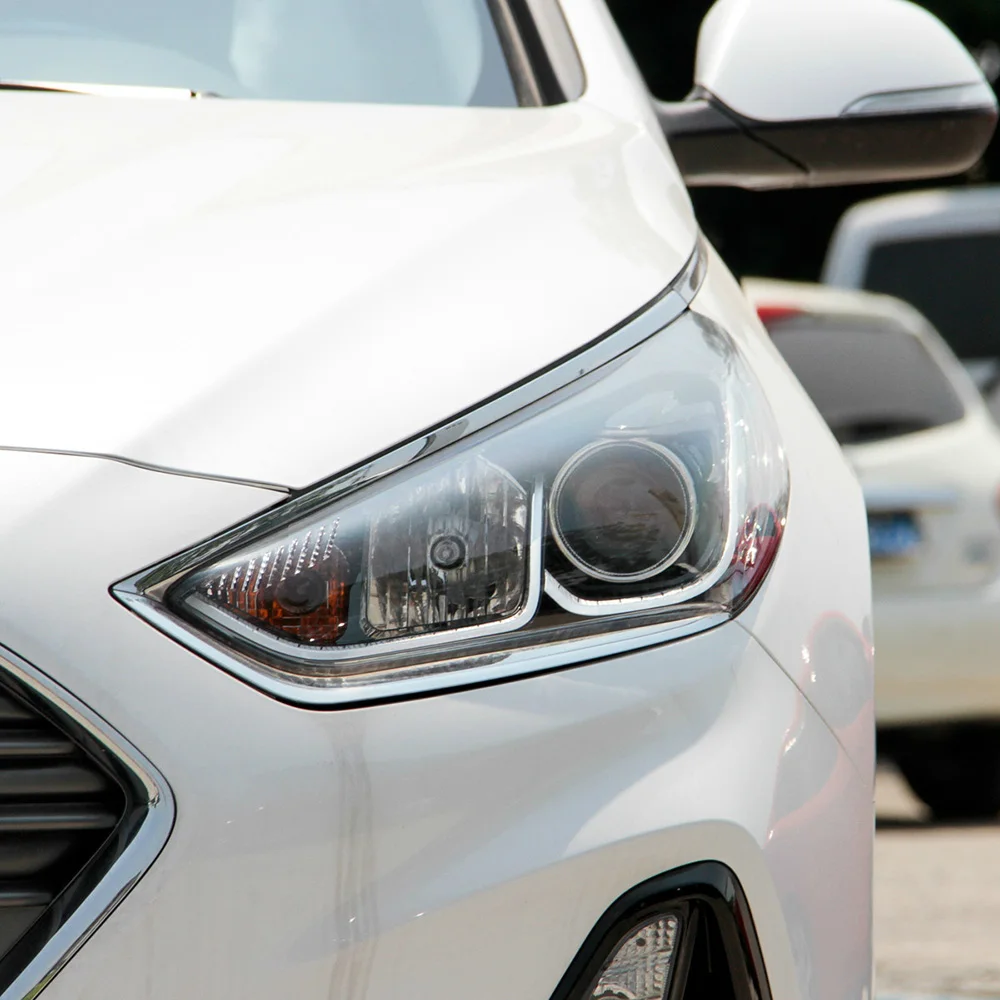 Фото Для Hyundai Sonata 2017 2018 2019, прозрачная крышка фары, прозрачная линза из плексигласа, замена оригинального абажура №4