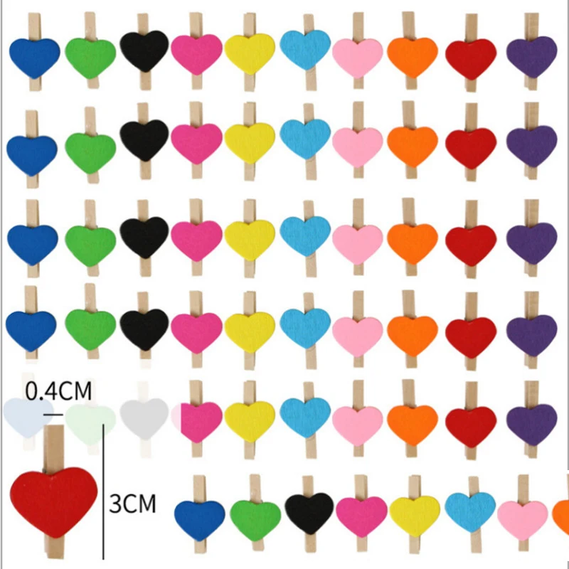 50 шт. деревянные мини-зажимы для фотографий