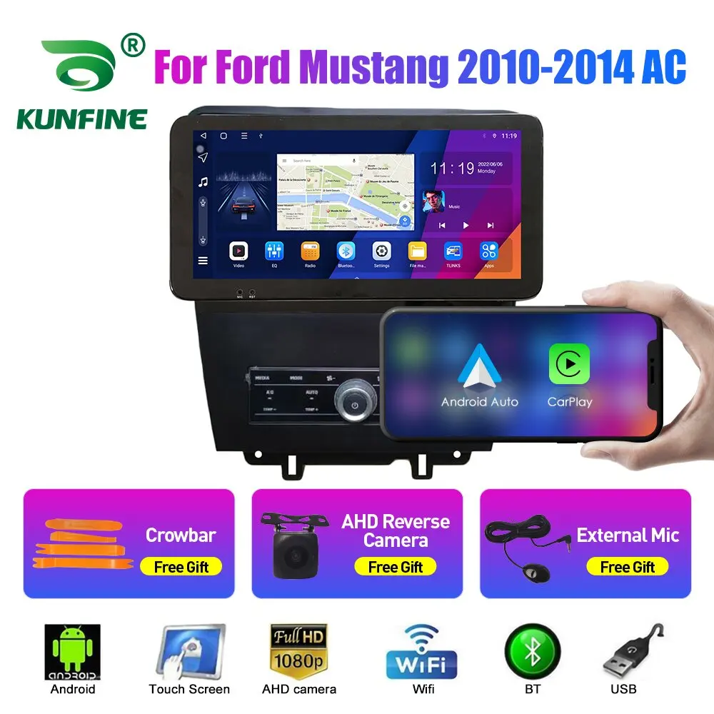 

10.33 Inch Car Radio For Ford Mustang 2010-2014 2Din Android Octa Core Car Stereo DVD GPS Navigation Player QLED Screen Carplay