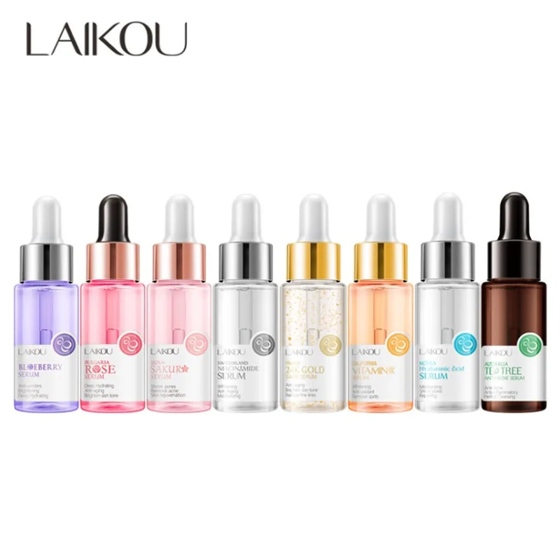 

LAIKOU Serum Japan Sakura Essence Anti-Aging Hyaluronic Acid Pure 24K Gold Whitening Vitamin C Anti Wrinkle Face Serum Skin Care