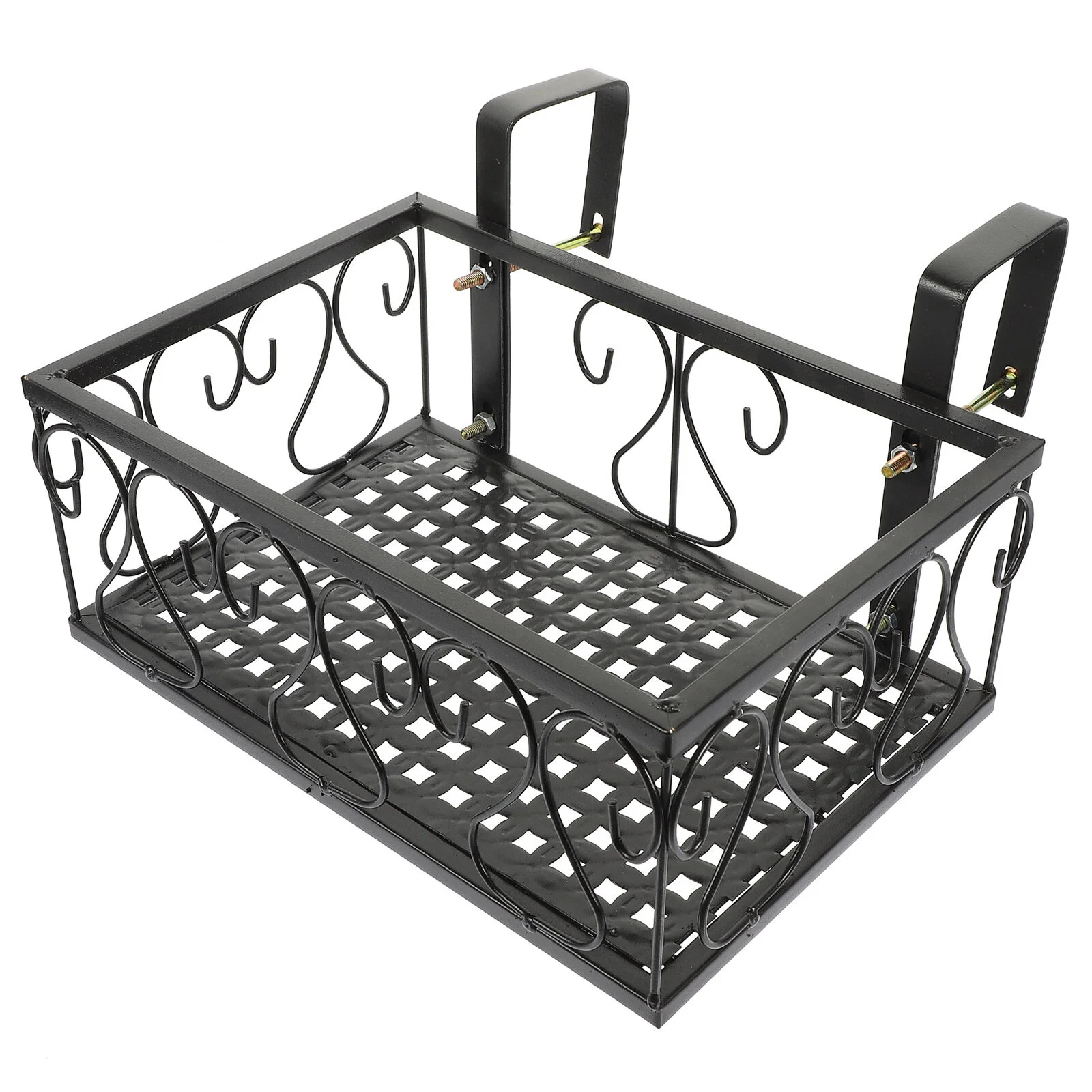 

Railing Planter Stand Hanging Rack Outdoor Plants Hangers Flowerpot Support Storage Kitchen Holder