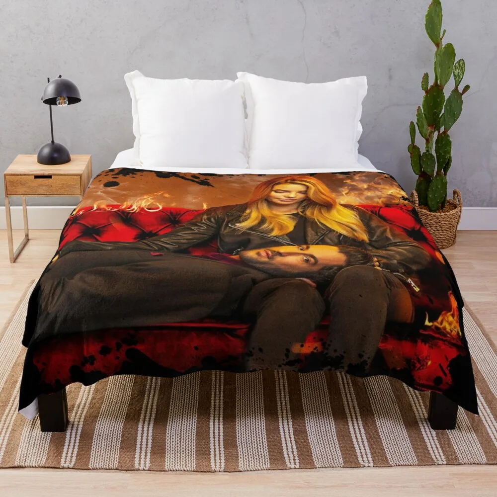 

LUCIFER Throw Blanket retro blankets synthetic skin blanket quilt blanket