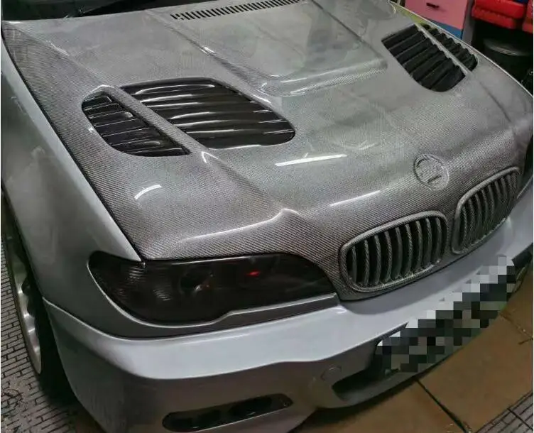 Передняя крышка капота двигателя из углеродного волокна для BMW E46 M3 2Door 4Door 1999 2000 2001