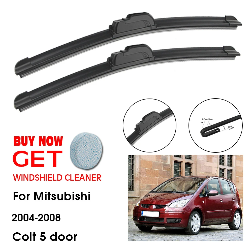 

Car Wiper Blade For Mitsubishi Colt 5 door 26"+11" 2004-2008 Front Window Washer Windscreen Windshield Wipers Blades Accessories