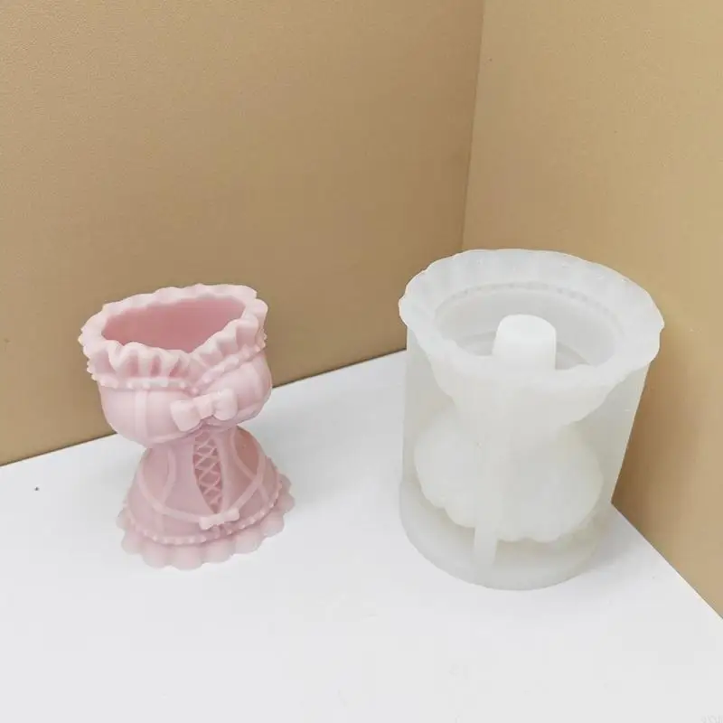 Qxnb ваза смола плесень 3d свадебное платье цветочные формы Diy сочные плантаторы |