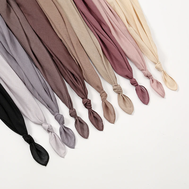 Женская шаль из искусственного хлопка однотонная Мягкая повязка на голову 170*75 см