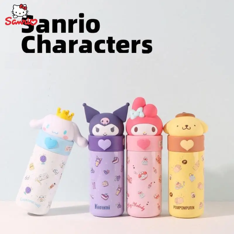 

Kawaii Sanrio Kuromi My Melody Cinnmoroall Cartoon Anime Thermos Cup 316 Stainless Steel Portable Cup Student Drinking Cup