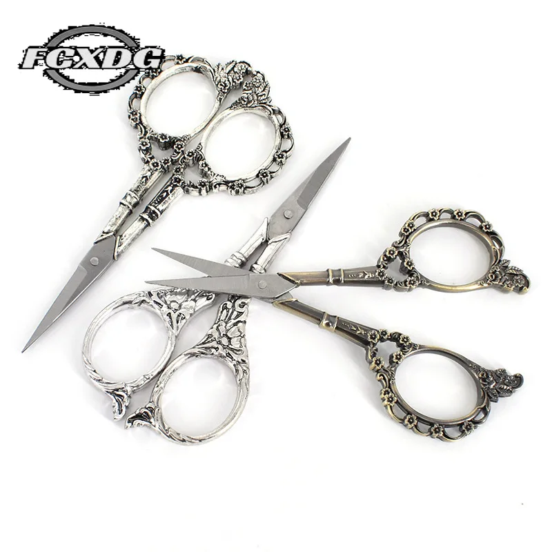 

High Quality Sharp Vintage Scissors for Fabric European Retro Decorative Scissors DIY Sewing Tools Cross Stitch Scissors Yarn
