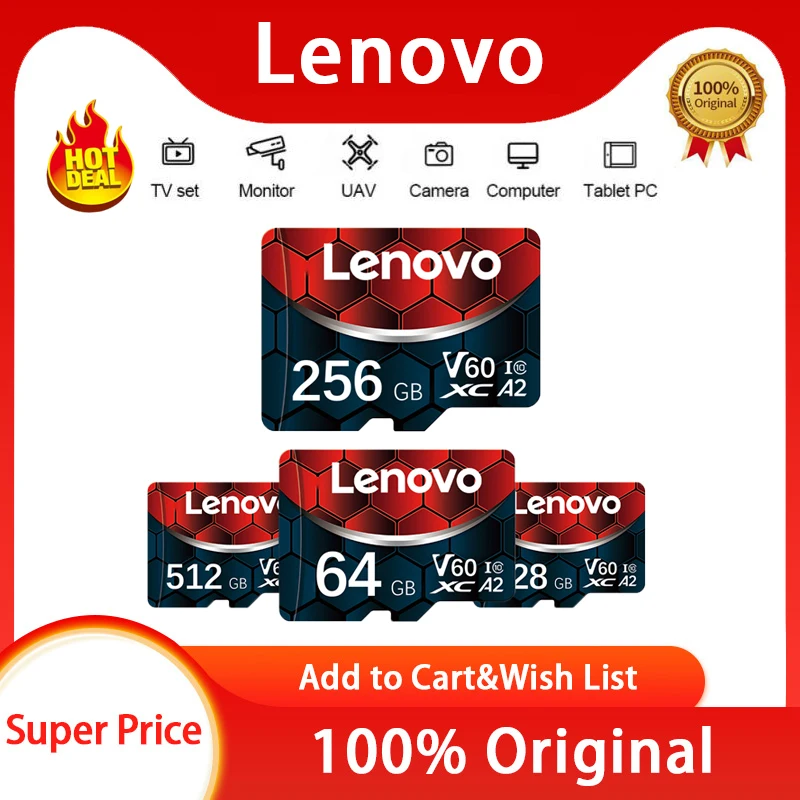 

Микро-карта Lenovo U3 A2 V60 класс 10 128 Гб 64 Гб 256 ГБ 512 ГБ высокоскоростная карта памяти SD TF карта с адаптером для Nintendo Switch