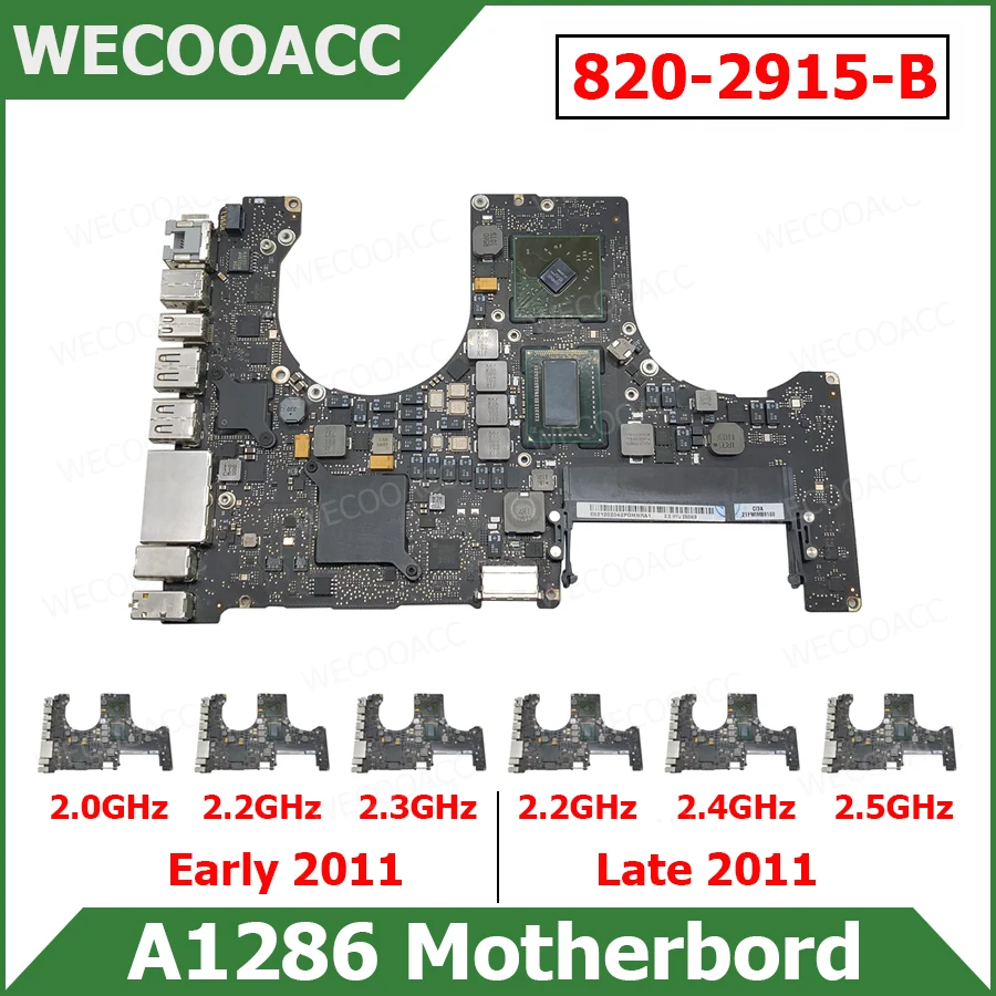 Оригинальная материнская плата A1286 Core i7 820-2915-B для Macbook Pro 15 &quotA1286 логическая 2011