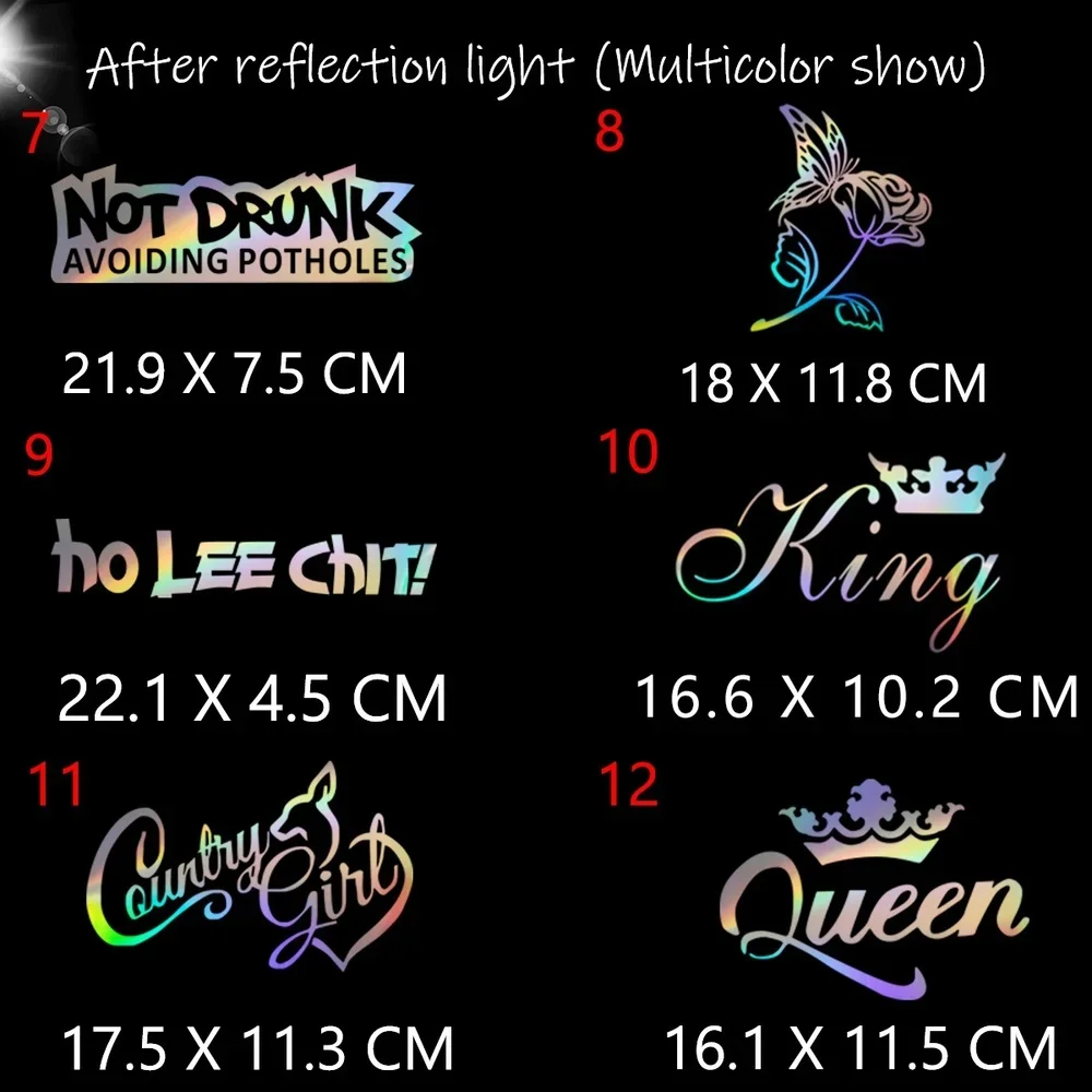 Лазерные светоотражающие наклейки JDM забавные аксессуары для автомобильного