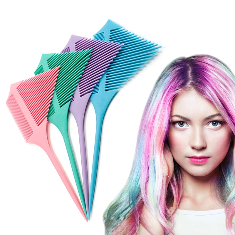 

Sdotter Multifunctional Hair Dye Comb Hairdressing Brushes Hair Stylist Hair Tool Triangular Comb Tip-tail Parted Hair Comb Supp