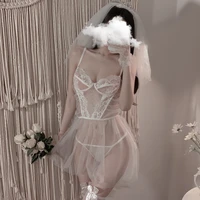 sexy mousse 2022 women erotic lingerie sexy nightdress perspective temptation backless bridal costume cosplay bed uniform suit