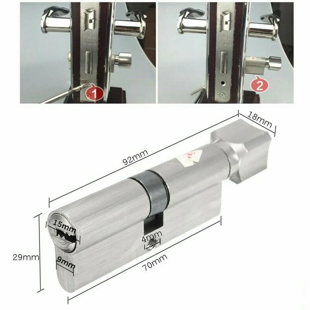 Цилиндр поворота большого пальца евро дверной замок UPVC анти-выбор 35/35 + 3 ключа