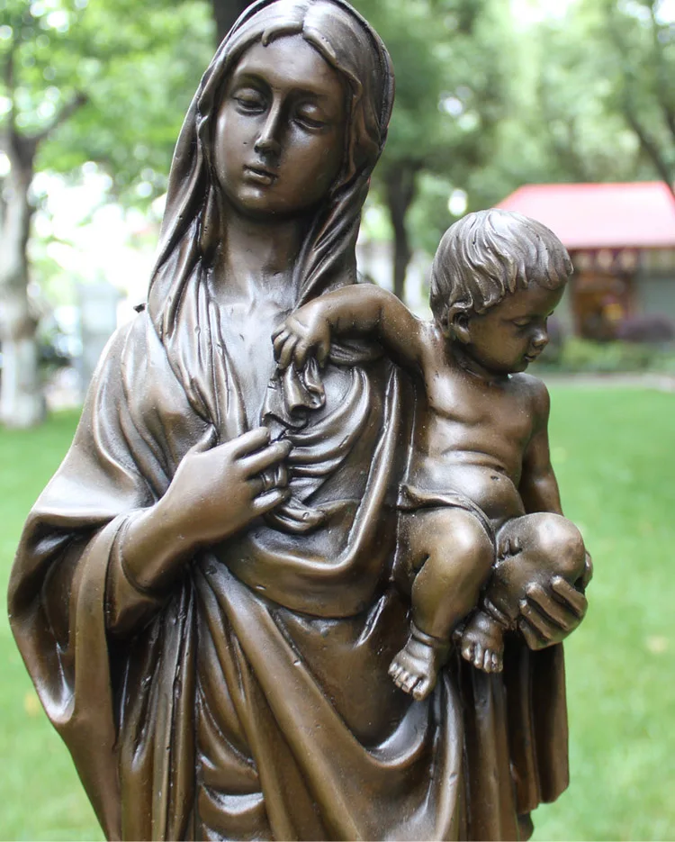 Большой 58 см огромный --христианство католицизм Мадонна с ребенком Иисус Христос