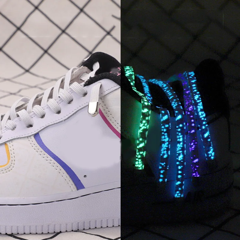 

Светящиеся шнурки, плоские холщовые шнурки для кроссовок, однотонные шнурки для обуви, плоские шнурки для обуви, шнурки для обуви 100 см, спор...