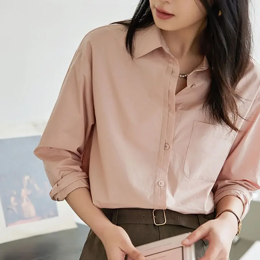 Красочная хлопковая рубашка с длинными рукавами Философия женская новая