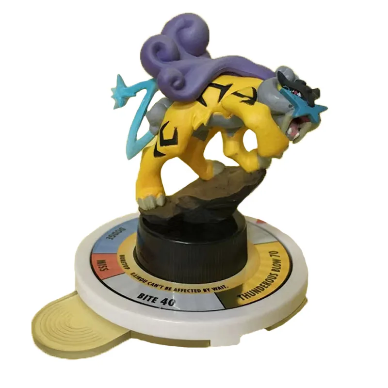 

Tomy Pokemon Raikou Figure Toy Raikou Anime Figures Model Pokemon Ornaments Model with Base Children's Gifts Collectible Toy