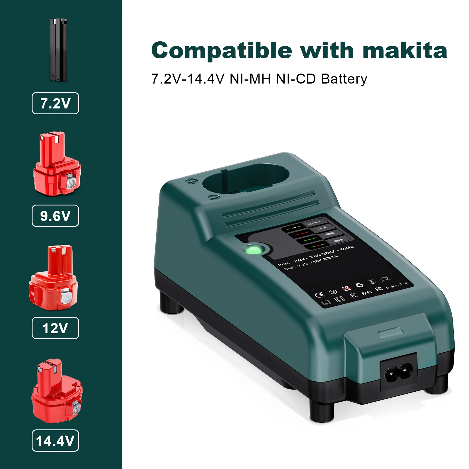 Сменный аккумулятор для Makita 9 6 в/12 В/14 4 В PA09 PA12 PA14 PA18